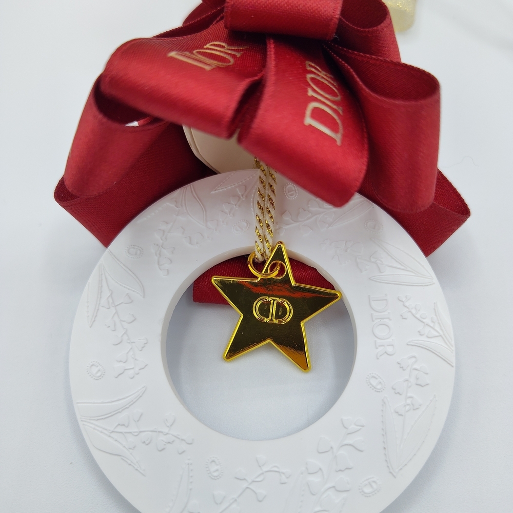 Dior 2022 Holiday Fragrance Stone Red Ornament Ribbon Gift Box Limited Edition - Picture 4 of 6